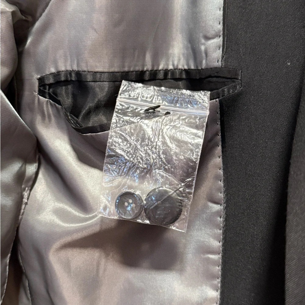 Topman Black Sport Coat Modern Tailored Fit - Picture 9 of 15